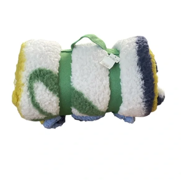 AERIE➕LIMITED EDITION Sherpa Logo Throw Blanket NWT - Picture 3 of 5